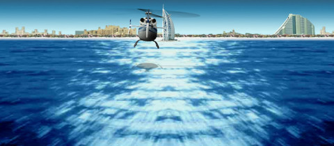 Hélicoptère Dubai mer